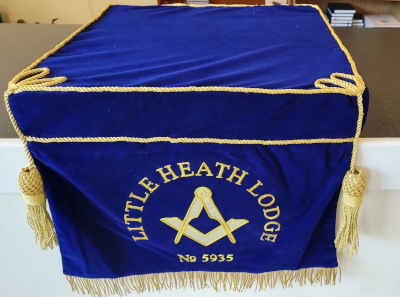 (image for) Craft Lodge Bible Cushion & 600mm Dropfall with Lodge Name & No
